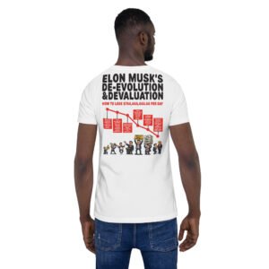 How to Lose $744,444,444.44 Per Day — De-Evolution & Devaluation of Elon Musk | DiKT8R Limited Edition Premium Tee